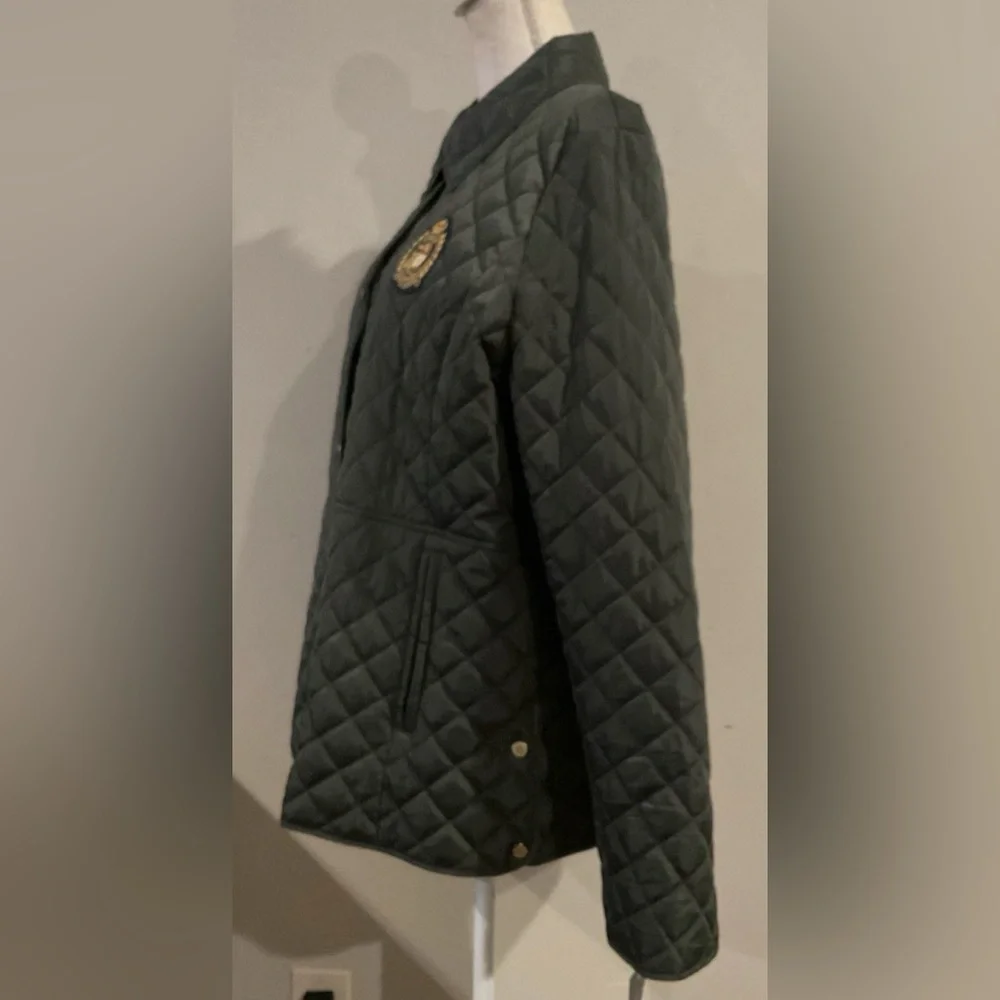 Lauren Ralph Lauren Women's Quilted Crest Jacket Dark Green Sz XL NWT - Picture 5 of 12